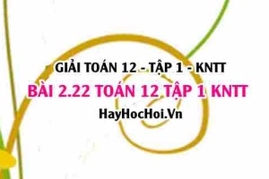 Giải 2.22 Toán 12 tập 1 SGK Kết nối tri thức